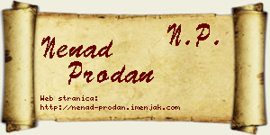 Nenad Prodan vizit kartica